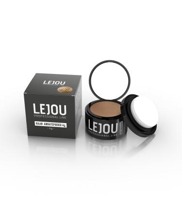 LEJOU root powder for hair and beard dark blonde - conceal hairline in seconds waterproof hair make-up 4 g