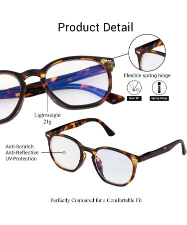Ultra Blue Light-Blocking Glasses for Kids | Gaming & Screen Protection | Anti-Blue Light Filters for Ages 9-16 | Horn Rim Brown Turtle Design - Buy Online on GoSupps.com