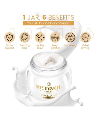 Men's Anti Aging Face Cream for Men, Anti Wrinkle with Retinol, Collagen & Hyaluronic Acid, Restore Skin Barrie, Boost Elasticity, Fresh Scent Face Moisturizer, Skin Tone Treatment, 130g/4.59oz - Buy Online on GoSupps.com