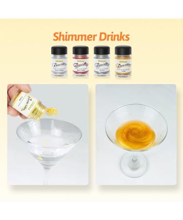 Shop Edible Glitter Dust for Drinks - 4 Colors | Simkko Food - Vegan Sugar & Gluten Free (3g) - Buy Online on GoSupps.com