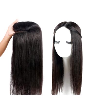 Susanki 100% Real Hair Crown Topper for Thinner Hair | Silk-Top Hair Attachment | 10 Inch Dark Brown Clip-In | 15.2 x 17 cm - Buy Online on GoSupps.com