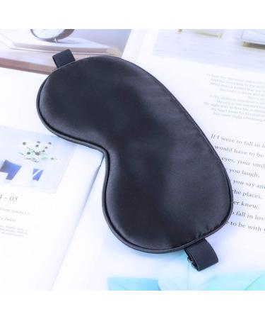 Silk Sleep Eye Mask for Women and Men - Adjustable Strap Blindfold for Sleeping - Black 2 Pcs - Buy Online on GoSupps.com
