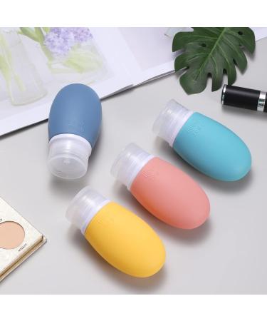 Silicone Travel Bottles 4 Pack 60ml Leak Proof Squeeze Refillable Portable Empty Travel Size Bottles Accessories Containers for Toiletries Shampoo Conditioner Lotion BPA Free and TSA Approved 60ml Yellow - Buy Online on GoSupps.com