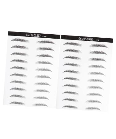 FRCOLOR 2 Pairs Waterproof Makeup Stickers Waterproof Artificial Eyebrow Template Cosmetic 4d Makeup Tools