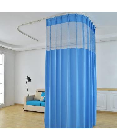 TTZ Hospital Curtain with Flat Hooks for Hospital Medical Clinic SPA Lab Cubicle Curtain Divider Privacy Screen ( Color : Dark Blue  Size : 1(5ft Wide x 7ft Tall) ) Dark Blue 1 x (5 ft x 7 ft (Wide x Tall))