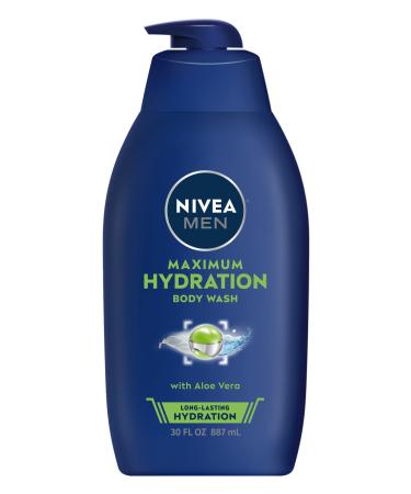 Nivea Men Maximum Hydration Body Wash  Aloe Vera Body Wash for Dry Skin  30 Fl Oz Pump Bottle Aloe Vera 30 Fl Oz (Pack of 1)