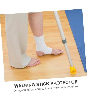 Healeved 6 Anti-Slip Pads for Crutches & Walking Sticks | Durable Trekking Stock Caps | Blushed Wooden Rubber Tips - Buy Online on GoSupps.com