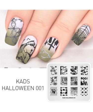 Alexnailart Halloween Nail Stamping Plate - Spider, Spider Web, Grimace Pumpkin Patterns | Manicure DIY Art Tool - Buy Online on GoSupps.com