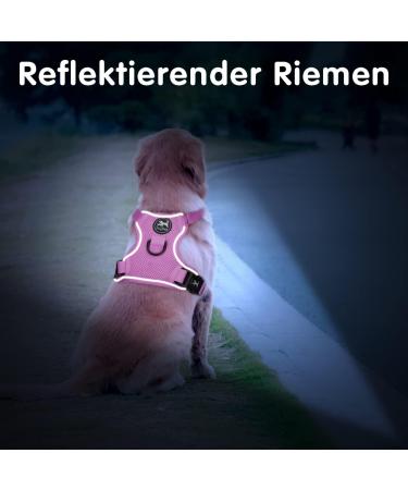 POPOTET Soft & Breathable Dog Harness - Adjustable Mesh Vest (Light Pink L) | Suffocation-Free Double Padded Design for Ultimate Comfort - 1 Pack - Buy Online on GoSupps.com