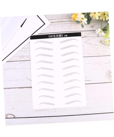 FOYTOKI 2 Pairs Simulation False Eyebrows Sticker Imitation Natural Brow Clear 21.00X15.00X0.01CM Black - Buy Online on GoSupps.com