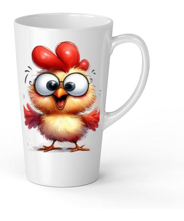 White Ceramic Kids Chicken Mug - Large 483 ml Perfect for Hot Chocolate or Milk Fun and Easy to Use - Buy Online on GoSupps.com