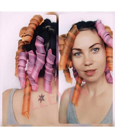 Leeven 22 Inch 40Pcs Magic Hair Rollers 55cm Spiral Curls Styling Tools Super Long Hair Curler DIY Hair Roller Tool for Women No Need to Heat No Damage to Hair 1 count (Pack of 40) Spiral Hair Curlers - Buy Online on GoSupps.com