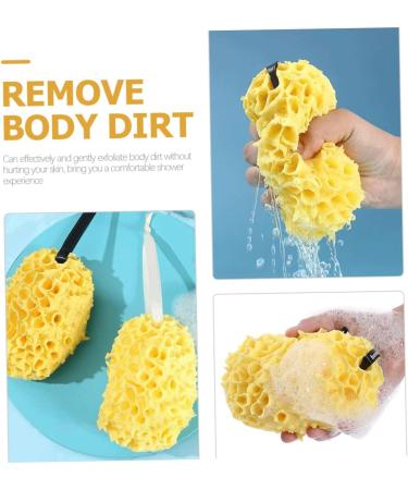 Hemoton 3pcs Honeycomb Bath Ball Scrubber | Natural Polyurethane Body Loofah & Shower Sponge for Men - Portable Bath Accessories - Buy Online on GoSupps.com