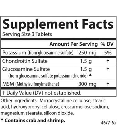 Carlson - Nutra-Support Glucosamine Chondroitin & MSM Joint Function Cartilage Support & Optimal Wellness 120 tablets - Buy Online on GoSupps.com