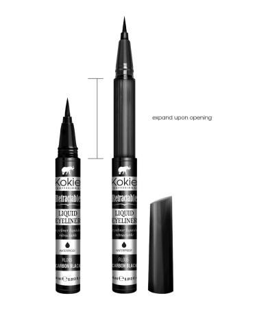 Kokie Retractable Liquid Eyeliner | Pointed Felt Tip | Waterproof, Smudge-Free & Long-Lasting | Vegan & Cruelty-Free - Buy Online on GoSupps.com