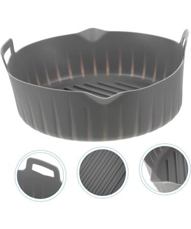 Zerodeko 2pcs Air Fryer Pan Deep Fryer Silicone Bakeware Silicone Air Fryer Liner to Rotate Household Food Greyx2pcs 23X20X8CMx2pcs - Buy Online on GoSupps.com