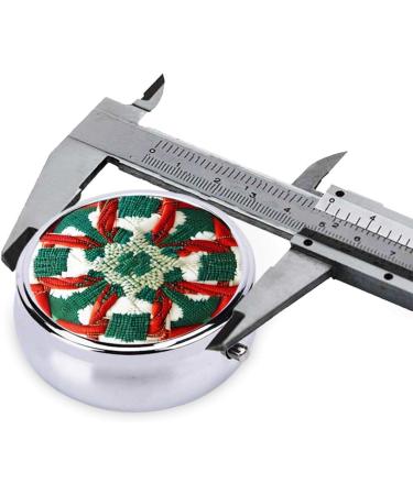 Buy Woolen Fabric Round Pill Box - 3 Compartment Portable Organizer for Travel | Ideal for International Shipping - Buy Online on GoSupps.com