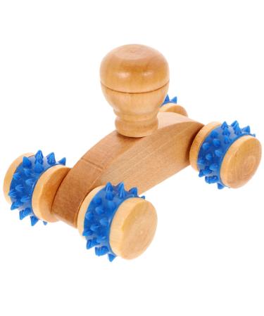 Healvian 1 piece of wood massage roller car shaped neck massage device manual shoulder roller trigger point massager body massage tool for neck shoulder knees - Buy Online on GoSupps.com