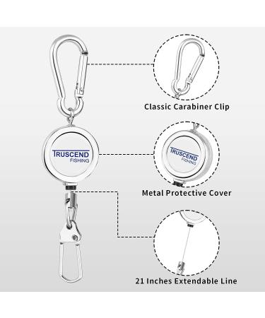 TRUSCEND Fishing Pliers Set with Zinger Retractor | Saltwater Resistant Teflon Coated | Multi-Function Fishing Gear | Hook Remover Split Ring Plier | Fly Fishing Tools | Fishing Gifts for Men - Alpine Green - Buy Online on GoSupps.com