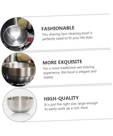 Frcolor Foam Dishwasher Mixing Bowl - Perfect Shaving Soap Container & Toning Shell - 9x9x4.9cm Silver | Ideal for Shaving Cream & Tools - Buy Online on GoSupps.com