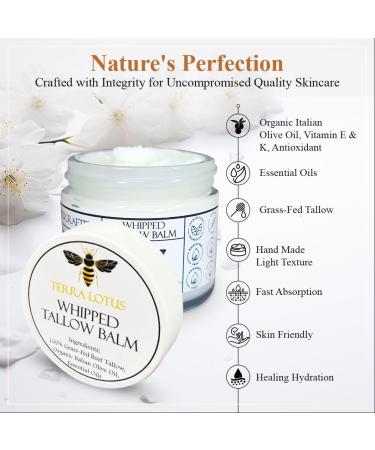 Organic Whipped Tallow Body Butter | Lightweight & Long-Lasting Lavender Moisturizer | Handmade Hydrating Essential Body Care - 2 oz - Buy Online on GoSupps.com