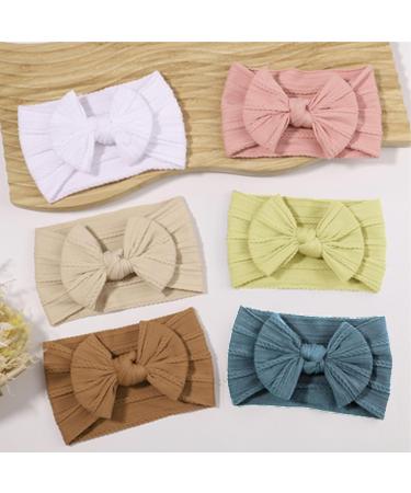 Bobishe 8-Pack Baby Hair Bands | Soft Nylon Turban Headbands for Newborns & Toddlers | Elastic & Comfortable Head Gear - Buy Online on GoSupps.com