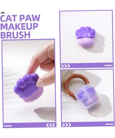 Healeved Cat Claw Foundation Brush Makeup Brush Blush Brush Portable Foundation Brush Powder Brush for Loose Powder Brush for Makeup Concealer Brush Travel Plastic Cosmetic Purple Cat Paw - Buy Online on GoSupps.com