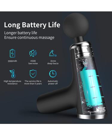 Deep Tissue Percussion Massage Gun for Athletes - Handheld Mini Body Massager with LCD Touch Screen & 6 Speeds - Black - Perfect Anniversary or Birthday Gift for Men and Women - Buy Online on GoSupps.com