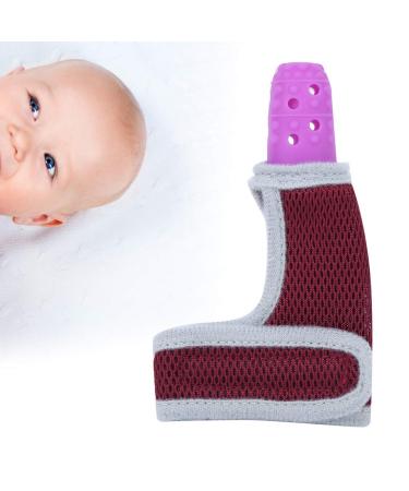 Baby Teether Chew Toy - Safe Silicone Thumb Sleeve for Infants - Soothing Pink Teething Gift - Buy Online on GoSupps.com