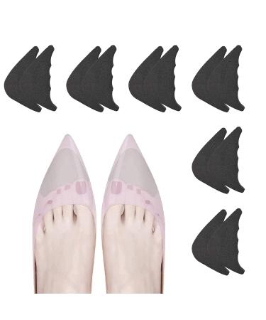 Toe Filler Inserts Reusable Sponge Shoe Filler Adjustable Toe Plug Shoe Too Big Inserts for Women Men Pumps Flats Sneakers High Heels(Black)