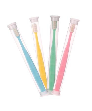 Healvian 4 pieces wangan hair toothbrush tooth cleaning tool micro nano hand toothbrush oral care toothbrush micro nano toothbrush gums deep cleaning toothbrush 1 piece (1 Pack) sorted color sorted