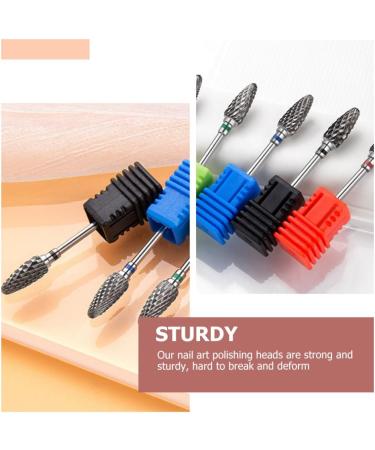 POPETPOP 2pcs Nail Polisher Manicure Salon Supplies Nail Drill Tips Cuticle Nail Grinding Drill Bit Manicure Drill Bits Nail Stamping Polish Nail Bit Drill Nail Tungsten Steel Alloy Major 7x1.3cmx2pcs As Shown 4x2pcs - Buy Online on GoSupps.com