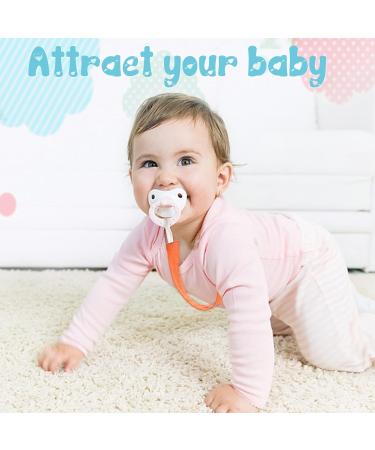 6 Pack Neutral Fabric Pacifier Clips for Baby Boys and Girls - Metal Clip Holder, Baby Birthday Gift - Buy Online on GoSupps.com