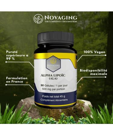 Acide Alpha-Lipo c 500 mg 90 g lules 100% v g tales titr 98% - Dose maximale. Test Sans OGM ni allerg nes. - Buy Online on GoSupps.com