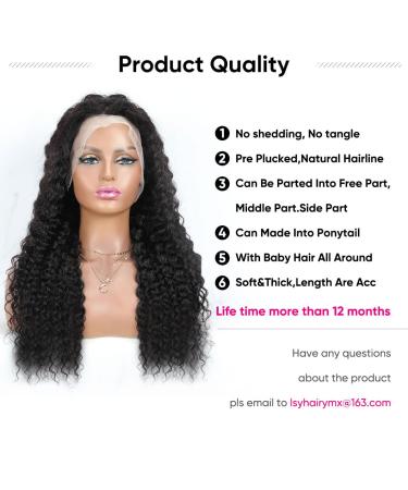 ALIMICE 22 Inch Deep Wave Lace Front Human Hair Wig for Black Women | Wet & Wavy HD Lace Frontal Wig with Natural Hairline & Baby Hair | Pre Plucked | 180% Density - Buy Online on GoSupps.com