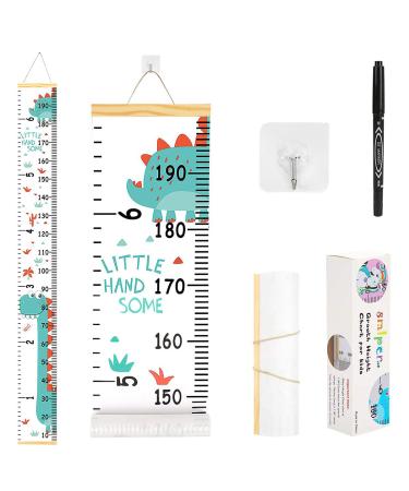 Height Chart for Kids Baby Height Growth Chart Wall Hanging Measuring Ruler for Baby Girls Boys Toddler Bedroom(79"x7.9") (Dinosaur)