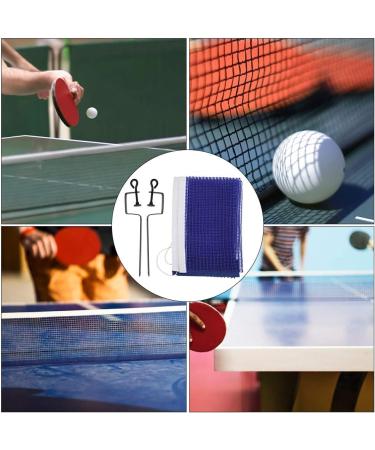 Portable Simple Polyester Ping Pong Net Set with Metal Bracket - Blue | Table Tennis Practice Net Replacement - Sports Accessories - Buy Online on GoSupps.com
