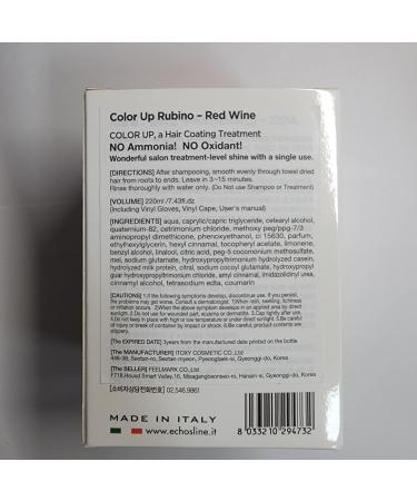 Color UP Hair Manicure & Coating Treatment 8.45fl. oz - Red Wine - Made in Italy | International Shipping Available - Buy Online on GoSupps.com
