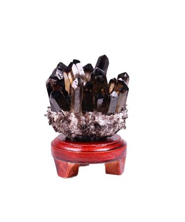 Natural Smokey Quartz Tea Crystal Cluster Stones Crystal Point Specimen Home Decoration Raw Crystals (Color : Smokey Quartz Size : 400-500g) 400-500g Smokey Quartz