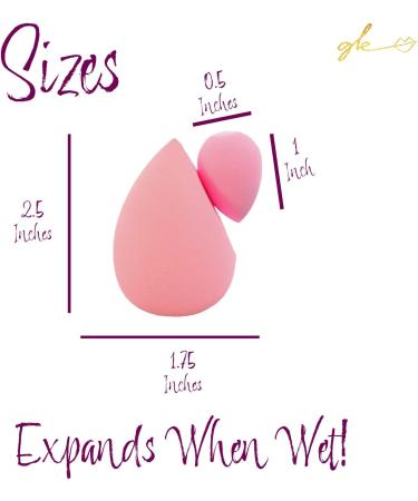 Makeup Sponges 2 Pc Set- Makeup Blender for Beauty Application Latex-Free Liquid and Dry Cosmetics Cream Powder Soft Highly Dense Large and Mini Travel Sponge from GK by BEHA Life (1 Pink) Pink 1 - Buy Online on GoSupps.com