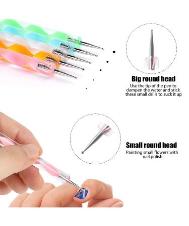 Hanyoushengvance 20pcs Nail Art Design Tools - 15pcs Black Painting Brushes Set with 5pcs Nail Dotting Pens - Buy Online on GoSupps.com