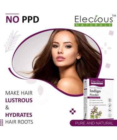 Buy Elecious Naturals Indigo & Henna Powder for Hair - 400g | Premium Herbal Hair Color for International Shipping - Buy Online on GoSupps.com