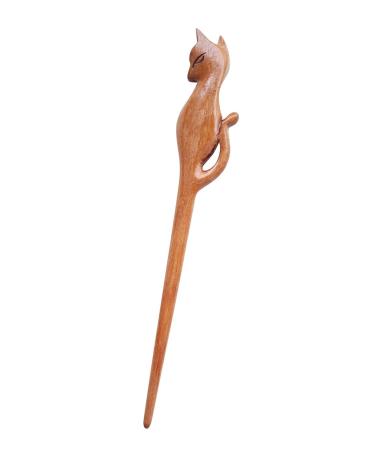 Marycrafts Wooden Cat Hairpin & Hair Sticks - Unique Hair Accessories for Cats & Hair Styling - Buy Online on GoSupps.com