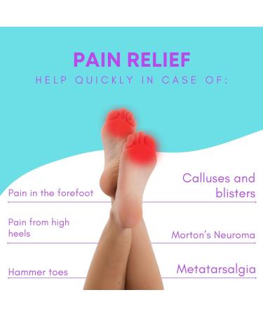 4X Soft Silicone Gel Metatarsal Pads for Women | Adhesive Foot Cushions for Pain Relief | Durable Medical Grade Shoe Inserts | Comfort from High Heels - Buy Online on GoSupps.com