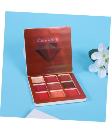 Beavorty Eyeshadow Powder 9 Eyeshadow Women Eye Shadow Metallic Eye Shadow Palettes Makeup Palette Flash Shimmer Eyeshadow 1 count (Pack of 1) Red - Buy Online on GoSupps.com
