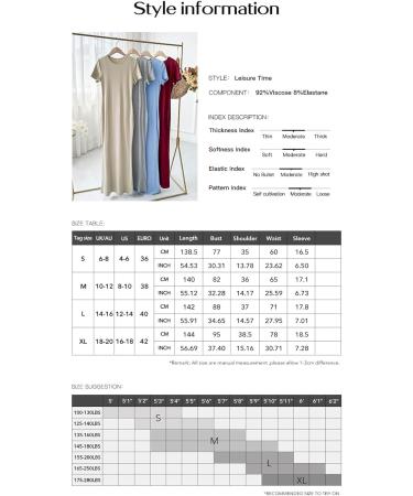 Maxi Dress for Women Short Sleeve Solid Color Round Neck Sexy Soft Elegant Long Bodycon Dresses M Blue - Buy Online on GoSupps.com