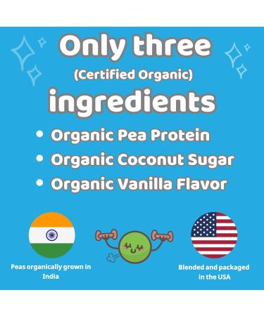 Vegan Vanilla Pea Protein (2lbs) | Organic Non-GMO Plant-Based Protein for Optimal Health - Buy Online on GoSupps.com