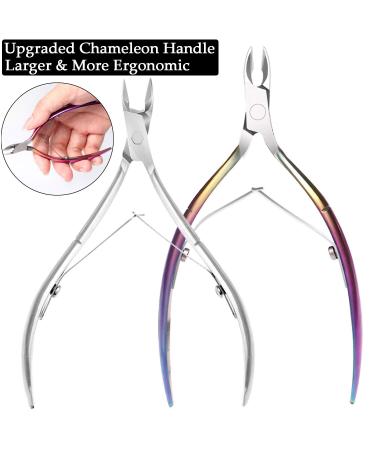 Ejiubas Cuticle Trimmer Cutter Nippers Clippers - Professional Stainless Steel Cuticle Scissors for Manicure Pedicure - Fingernail Cuticle Remover Tool - Christmas 1-Chameleon - Buy Online on GoSupps.com
