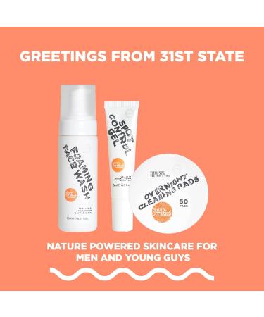 31st State Skin Care Kit for Teens | Gluten Free Paraben Free Vegan | Acne Pads Foaming Face Wash & Blemish Control Gel - Buy Online on GoSupps.com