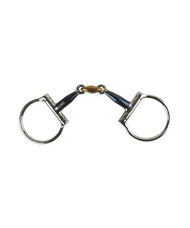 AK Sweat Iron D-Ring Double Jointed Lozenge with Cooper Joint Horse Riding Bits (5.50'' Blue-Silver) 5.50'' Blue-Silver - Buy Online on GoSupps.com